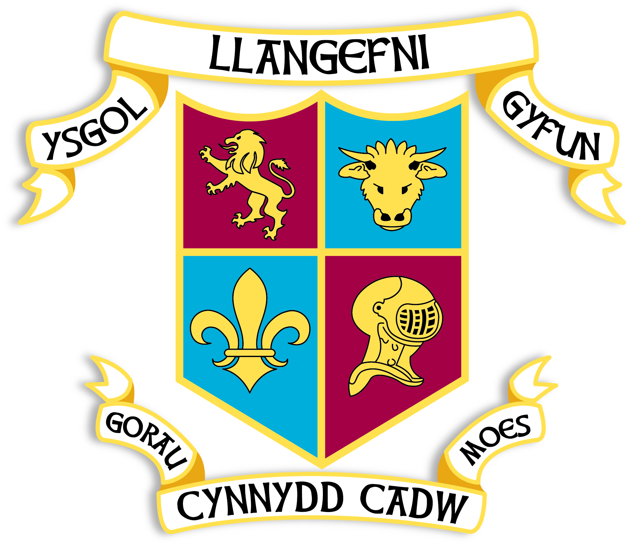 Ysgol Llangefni Logo with School Name
